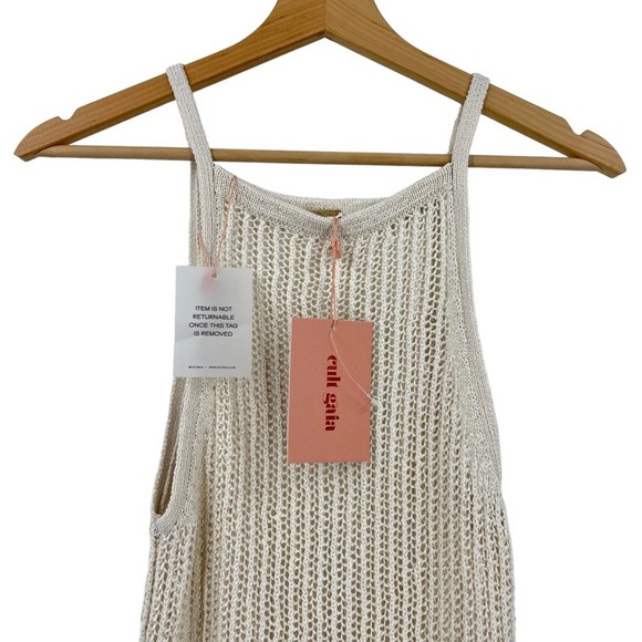 NEW Cult Gaia Yara Crochet Dress Sz M Off White - Picture 14 of 15